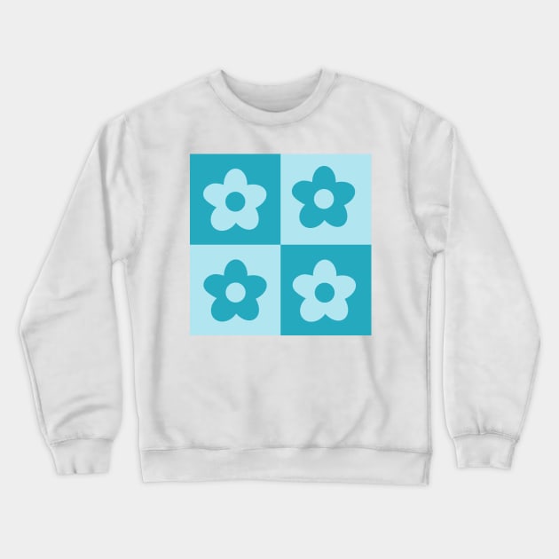 Blue Barbicore Bimbo Aesthetic Y2K 2000s Room Decor Pattern Crewneck Sweatshirt by faiiryliite